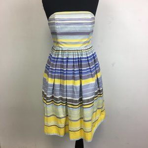 Maeve Anthro Striped Paraiso Strapless Dress